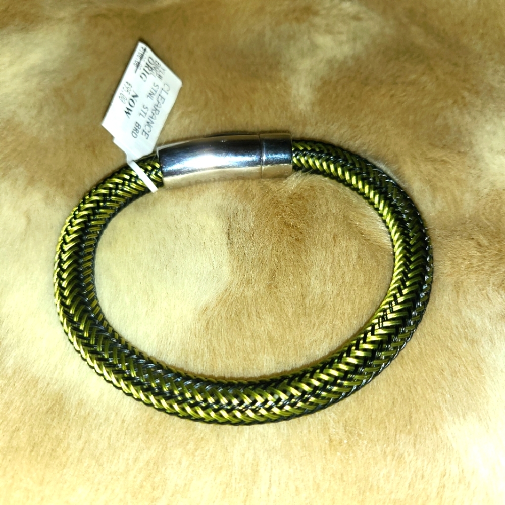Rope Bracelet Unisex Stainless Steel Push Closure